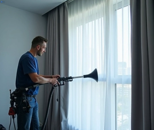 Professional curtain steam cleaning process equipment Matty Curtain Cleaning the-gap