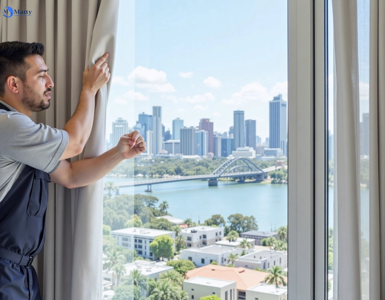 Professional curtain steam cleaning service the-gap QLD by Matty Curtain Cleaning
